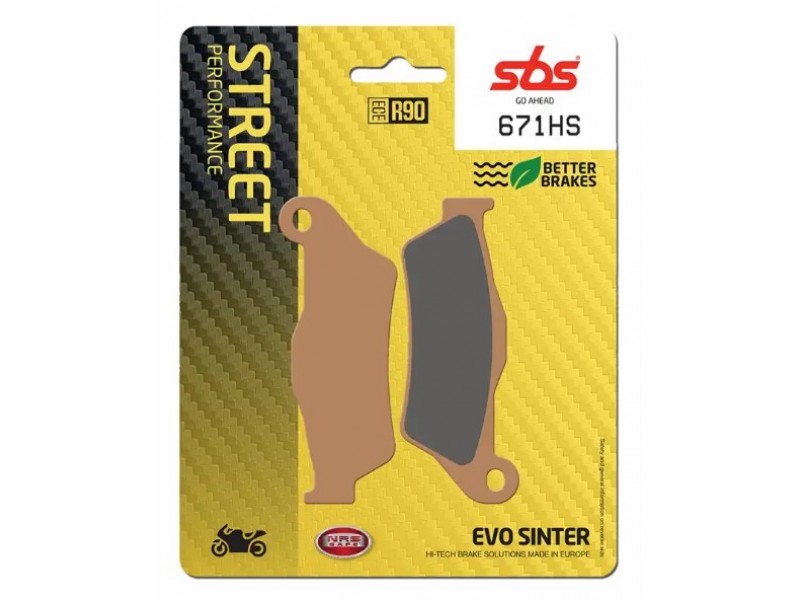 Гальмівні колодки SBS Performance Brake Pads / HHP, Sinter 671HS